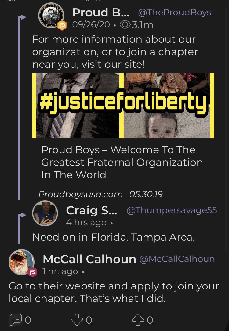 McCall Calhoun of Americus, Ga happily posing with the Proud Boys leader.