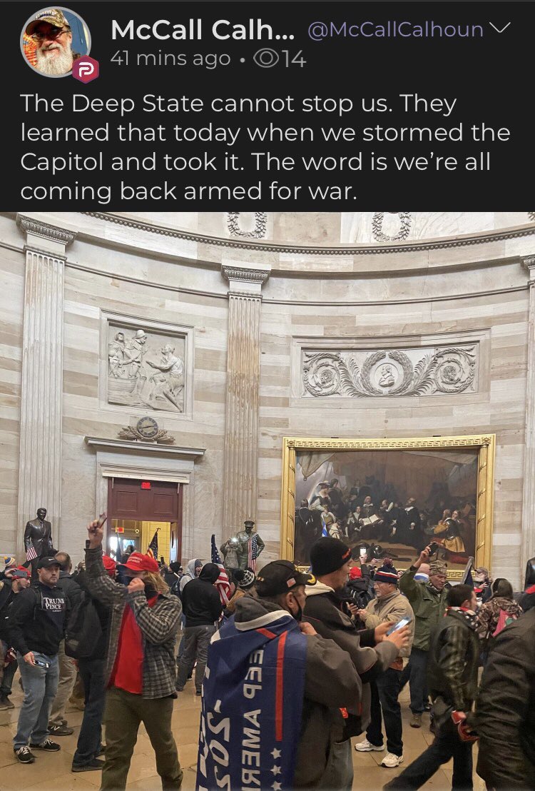 McCall Calhoun of Americus, Ga happily posing with the Proud Boys leader.