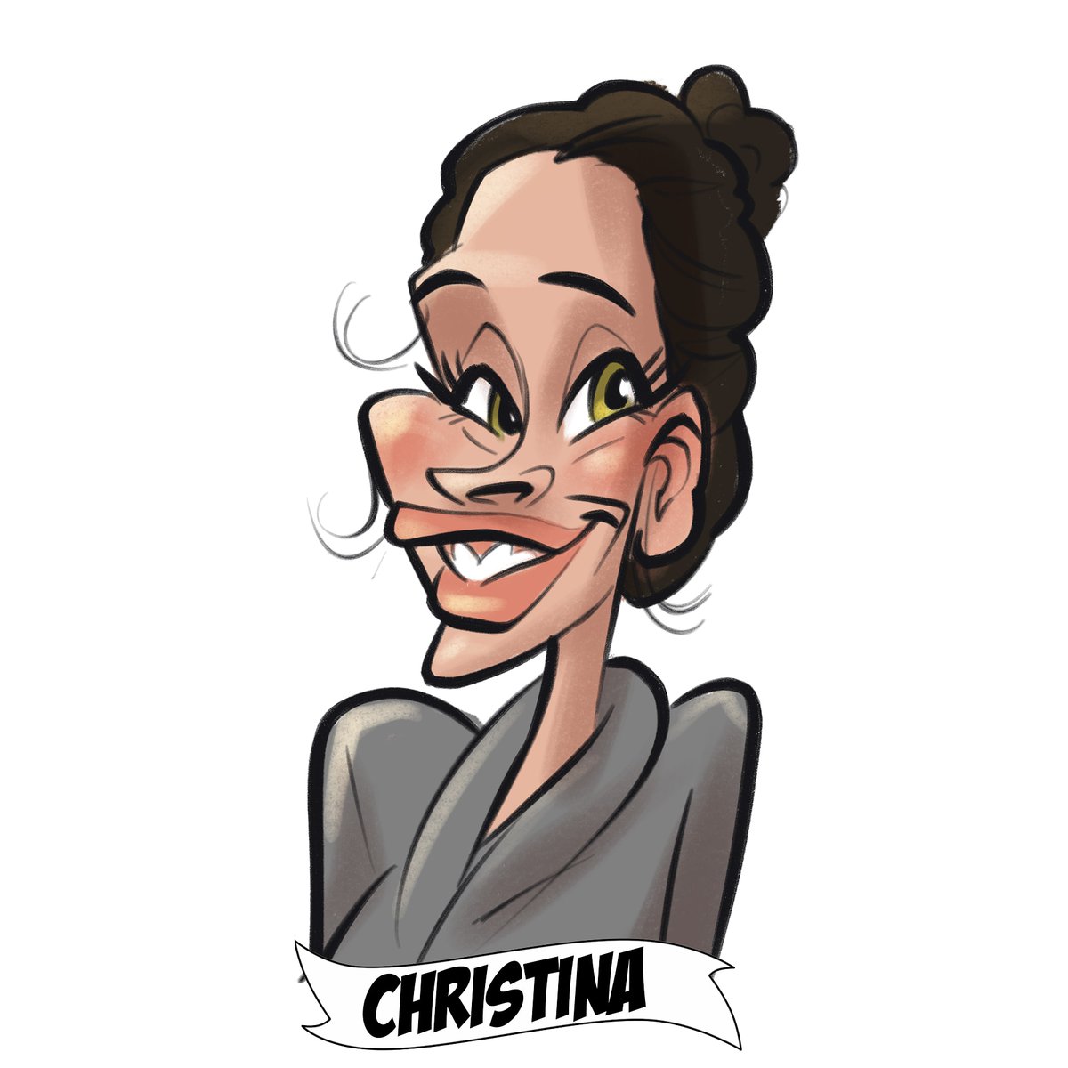 Welcome #CaricatureArtist Erik Roadfelt to the #BigHeadCartoon team! Here's a great one he did of me 🤦‍♀️🤣😉 #NewArtist #VirtualEntertainment #eventprof #virtualevents BigHeadCartoon.com