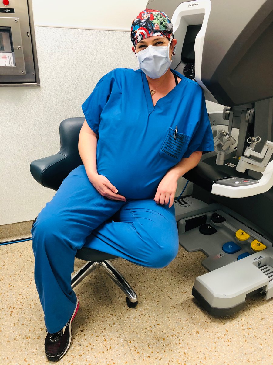 One of my last #Robotic cases with my girl. From mid-case puking in June to progressively changing my da Vinci settings, I appreciate more than ever being to be able to sit for surgery! 
#UroSoMe <a href="/IntuitiveSurg/">Intuitive</a>