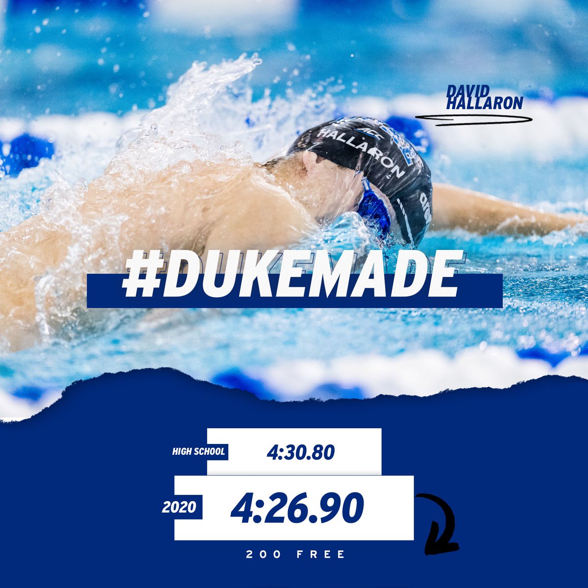 DukeSWIMDIVE's tweet photo. That’s a #DukeMade Time ⬇️ right there 😈💪💯 https://t.co/iyBftxMnQN