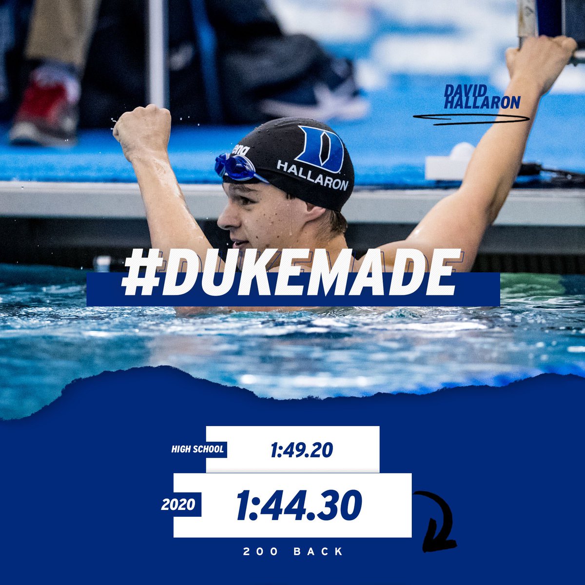 DukeSWIMDIVE's tweet photo. That’s a #DukeMade Time ⬇️ right there 😈💪💯 https://t.co/iyBftxMnQN