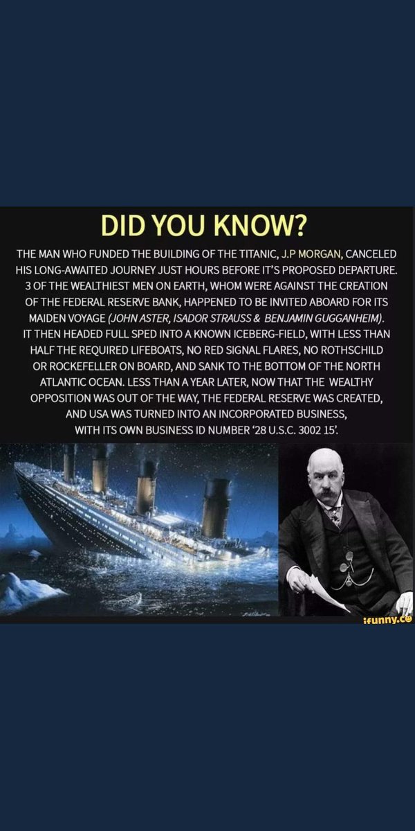 @kimfreethinker @yogagenie The Great Reset! Take the Titanic for example, before richest men in the world were supposed to be on that Ship, but..