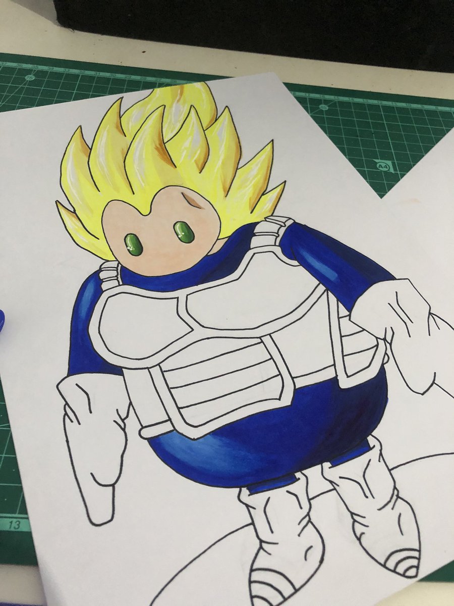 arkaith's tweet image. Prince of all Beans #FallGuys #FallGuysArt #Vegeta #DragonBallZ #fanart