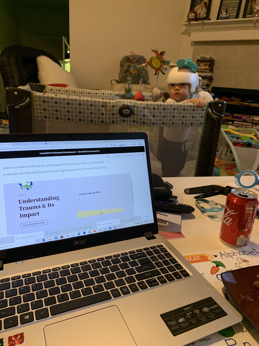 M_Inurrigarro's tweet photo. How to do PD at home. Thank goodness for the pause button on these videos. #ImInTheGnomeCISD https://t.co/mSTXzKrZHQ