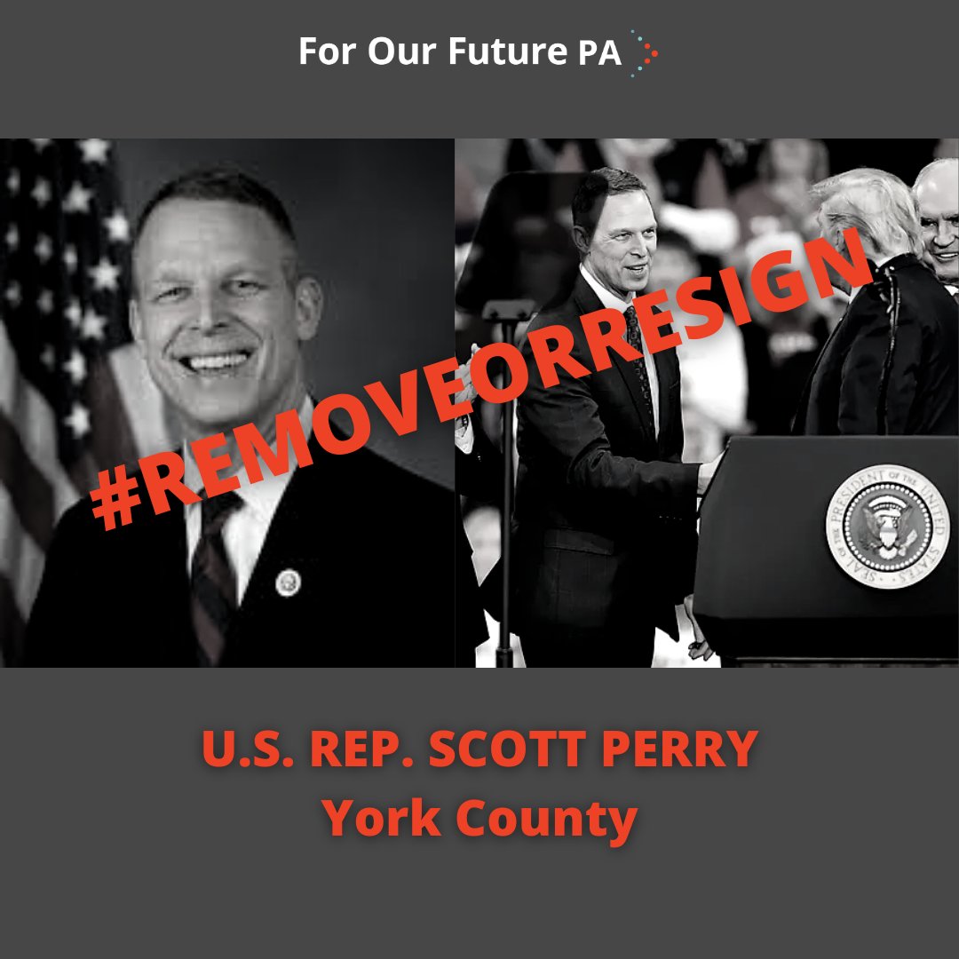 ForOurFuturePA's tweet photo. 5/ @RepScottPerry also voted, objected and perpetuated lies that led to yesterday's attacks. He must #RemoveOrResign! @HouseGOP #DoYourDuty #PA
🚨 Add your name: https://t.co/UrVv363UEr https://t.co/CyLrXOCuuv