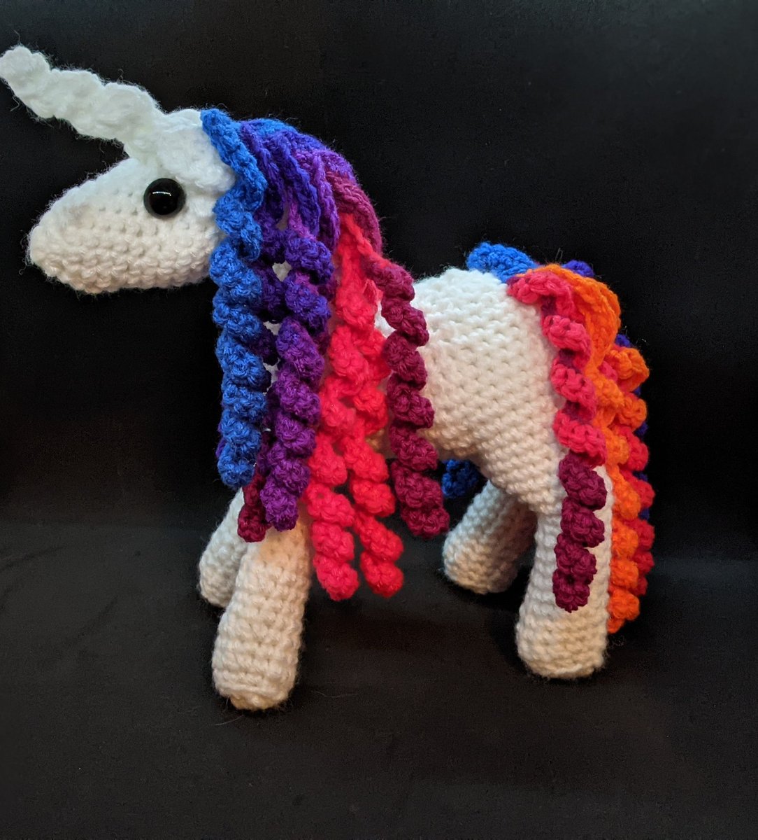 Finally got to play around a bit more with my new light box, and I also just finished up this unicorn! 😍🦄 
#unicorncrochet #unicorn #amigurumi #amigurumiunicorn #crochetunicorn #crochet #EtsySeller
