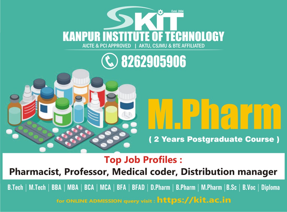 KIT_Kanpur's tweet photo. #Mpharm #Pharmacy #Student #Career #CourseAtKit #KIT #Kanpur
For more details on courses Call / WhatsApp at 8262905906
Visit us at https://t.co/EhckpjdBSx
Facebook: kit165
Instagram: kanpurinstituteoftechnology
Twitter: KIT_kanpur https://t.co/AZ3E3eA5ds
