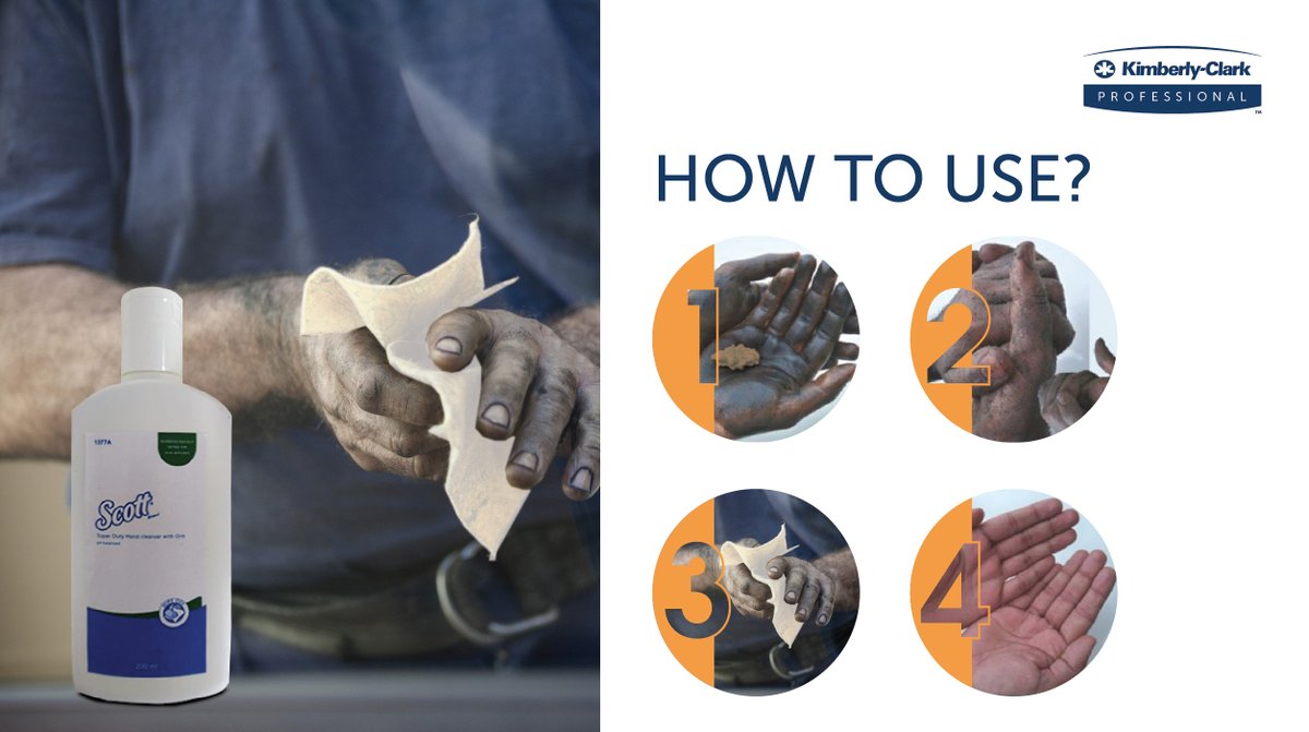 KCP_India's tweet photo. Four easy steps to use Scott Super Duty Hand Cleanser.
Simple and convenient usage , works without water.
Have you tried yet?
Connect with us to know more details.

#cleaning #cleaningproducts #hygiene #hygieneproducts #hygienesolutions #handhygiene https://t.co/HT6GFunaXU