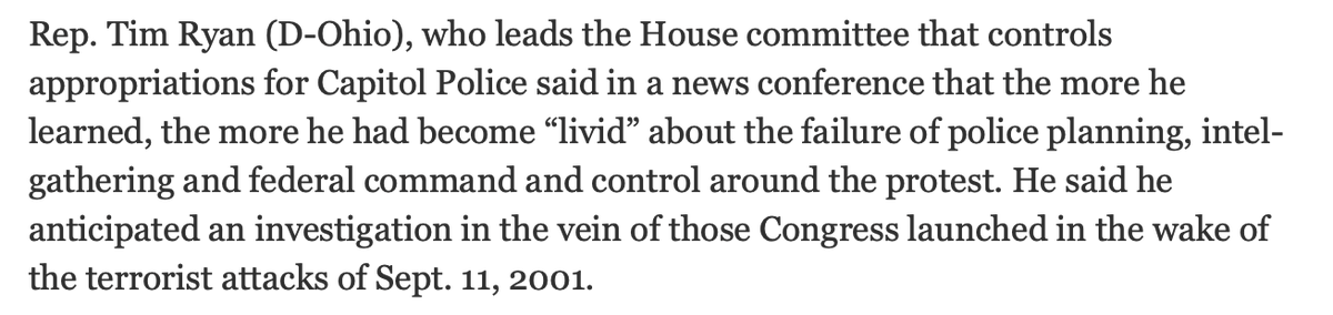 More stories: WaPo reporting agrees that planning failed and the response was slow. The timeline does not clarify some things, though.Also apparently the person who controls the money is pissed off. https://www.washingtonpost.com/politics/capitol-police/2021/01/07/fa3114b8-5114-11eb-83e3-322644d82356_story.html