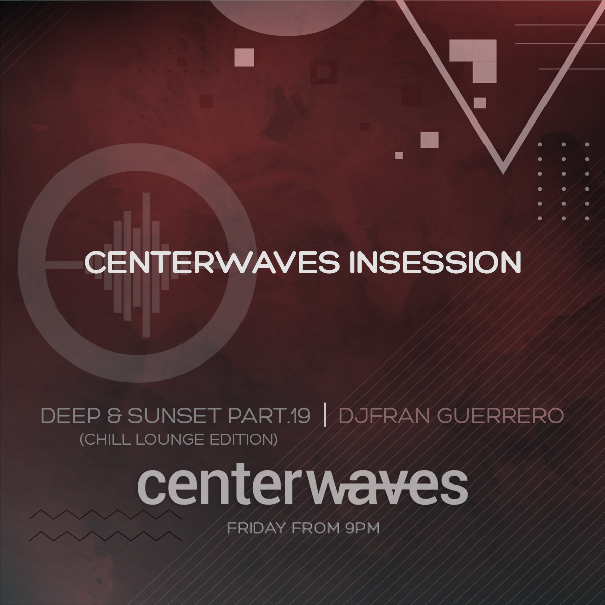 CenterWaves's tweet photo. 📻EN DIRECTO

19h🔊#Mother | @Dj_Doublep
20h🔊#IMissYou | @Dj_Doublep
21h🔊#DeepAndSunset19 | @FRANDJMELILLA
22h🔊#NYE2021 | @djemilita

💿#CenterWavesInSession
🔗https://t.co/vQjs9bwy05 https://t.co/88O9TXXk4N