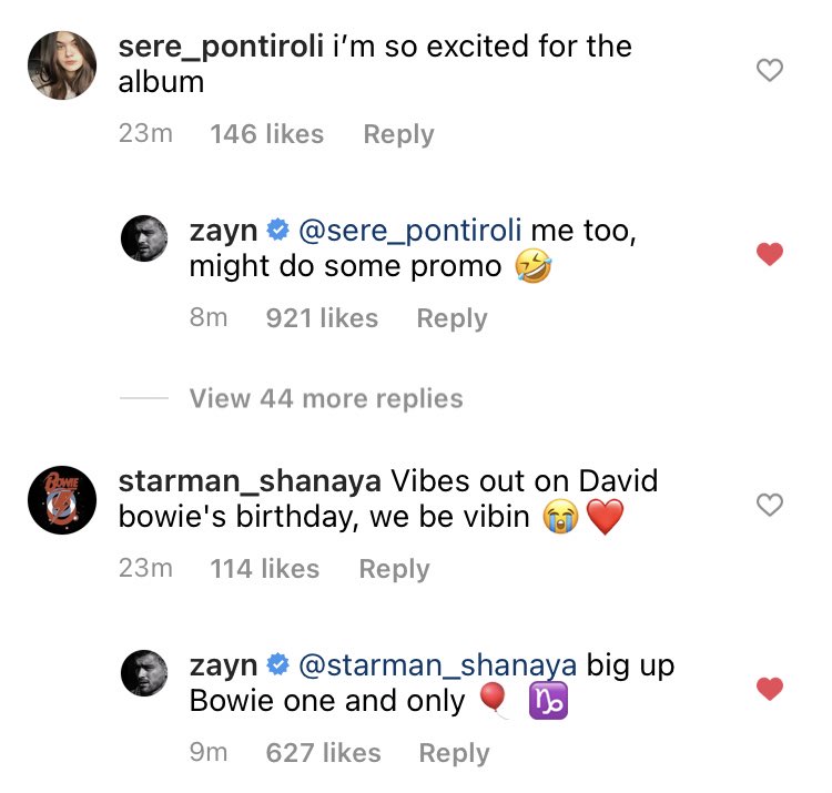 With1DNews's tweet photo. Zayn replying to fans on IG! https://t.co/nDKAW4ug5q