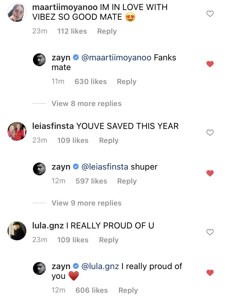 With1DNews's tweet photo. Zayn replying to fans on IG! https://t.co/nDKAW4ug5q