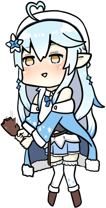雪花ラミィさんが酒瓶を振るう透過画像とその使用例を描いたので何か使い道があれば

#あみあ～と 