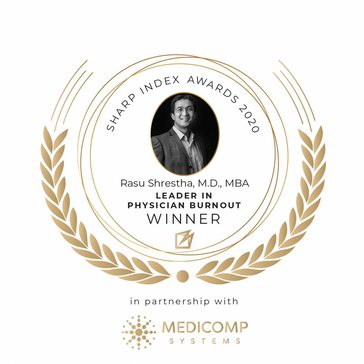 CoherenceMed's tweet image. Leadership comes from the top- 
@RasuShrestha takes time to make sure patients are included - he includes physicians - and is wicked smart. Congratulations on winning the best leader award. 

#physicianburnout #healthcare