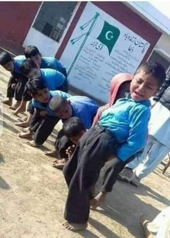 We condemn punishment in schools and colleges. Our government has passed a law, which is against punishment but today, I saw a picture , which showed the punishment of students in government schools. Please take action against this.
<a href="/Shafqat_Mahmood/">Shafqat Mahmood</a> <a href="/ImranKhanPTI/">Imran Khan</a> <a href="/ArmedWithWords/">Komal Shahid</a>