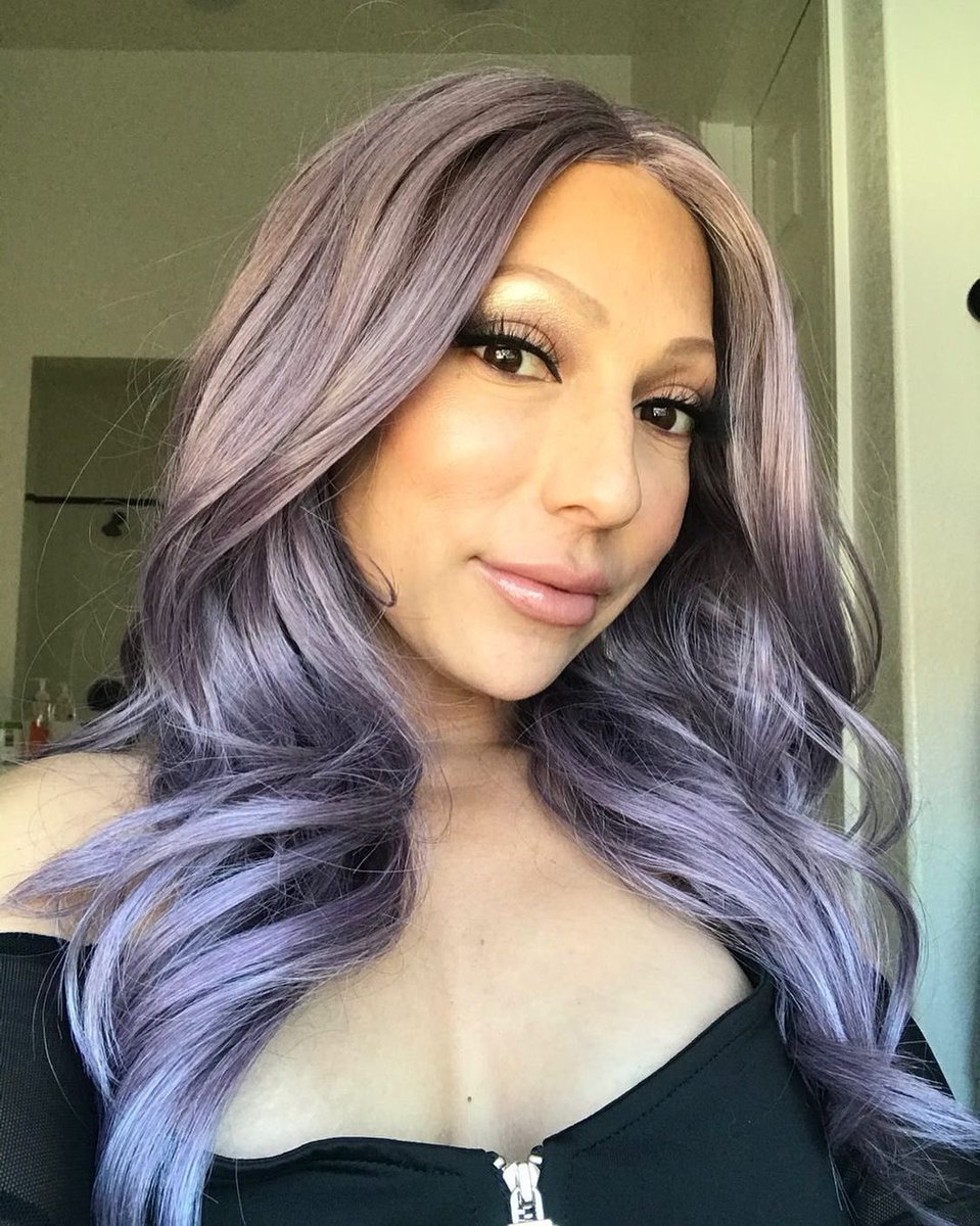 ReneofParis's tweet photo. Our Divine Wavez wig in Lilac Cloud looks gorgeous on Jasmine! #alopecia #alopeciawigs #hairloss #wigselection #cancer #cancerwig #alternativehair #wig #wigs #syntheticwig #wighelp #alopeciasupport #alopeciahelp #wigstyle #wiglook #femalehairloss https://t.co/K3CuBbnwGn