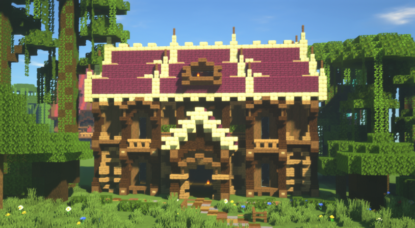 ちょい健康志向 ヨウ Minecraft Creative 1 16 赤 青キノコの製造装置が入る建物を造った マイクラ バニラ建築学部 マイクラ建築