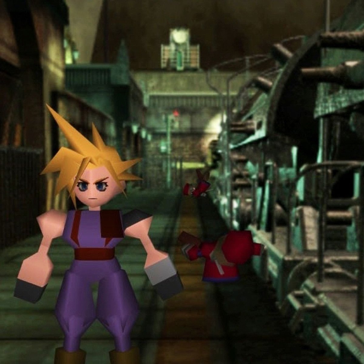 Sidenote, is anyone else getting Cloud vibes from Final Fantasy VII on PlayStation?  #gamedev