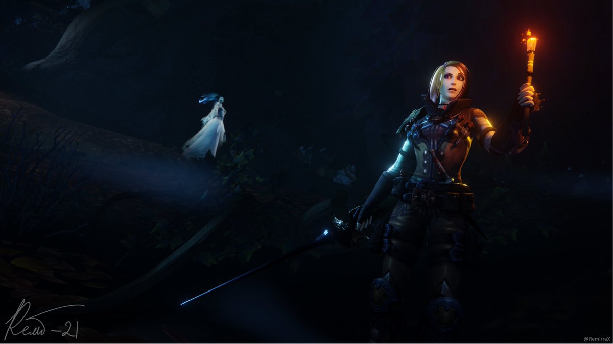 Vermintales's tweet photo. "Night in the woods"
A commission.
Our heroine finds herself in the woods... along with a familiar sense of dread, lurking nearby.
#worldofwarcraft #fantasy #azeroth #drustvar #banshee https://t.co/HdXnXiJc0n