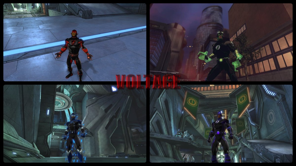 SDaviku's tweet photo. All Voltage's Lanterns! #DCUO #Flash #GreenLantern #RedLantern #BlueLantern #IndigoTribe #PS4share https://t.co/BjnQ5oA2Bp