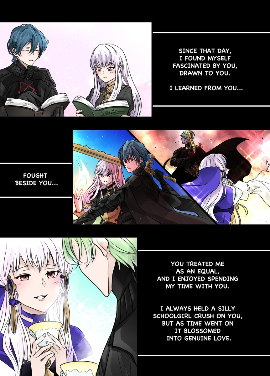 Shevonne1207's tweet photo. [Pg1-3/6]
A commission for the Bysithea server!
As Lysithea prepares for her wedding, she reflects back on the difficult life she had to live before taking a turn for the better after meeting her soon-to-be husband, Byleth.

#fireemblem #FE3H #lysithea #byleth #bysithea #レトリシ https://t.co/FNk1LO5wH3