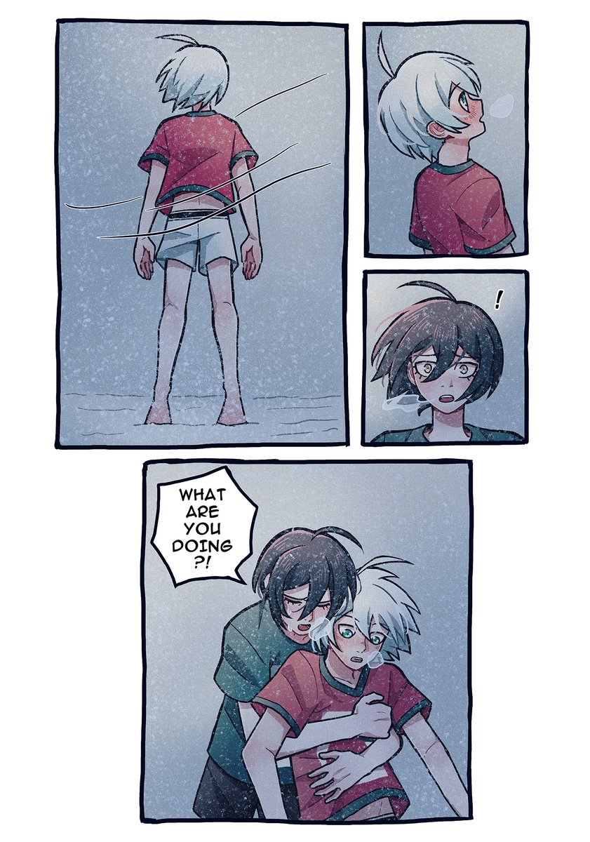 From the postgame au:
Kiibo is back in his body, but sometimes forgets he's a human now, and humans are fragile 
