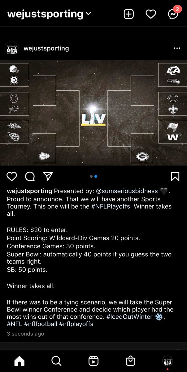 WeJustSporting's tweet photo. Proud to Announce... #IcedOutWinter βοΈ. Presented By: @Sum_SB.
#NFL #NFLPlayoffs #NFLTwitter https://t.co/BSSZ3FFs3f
