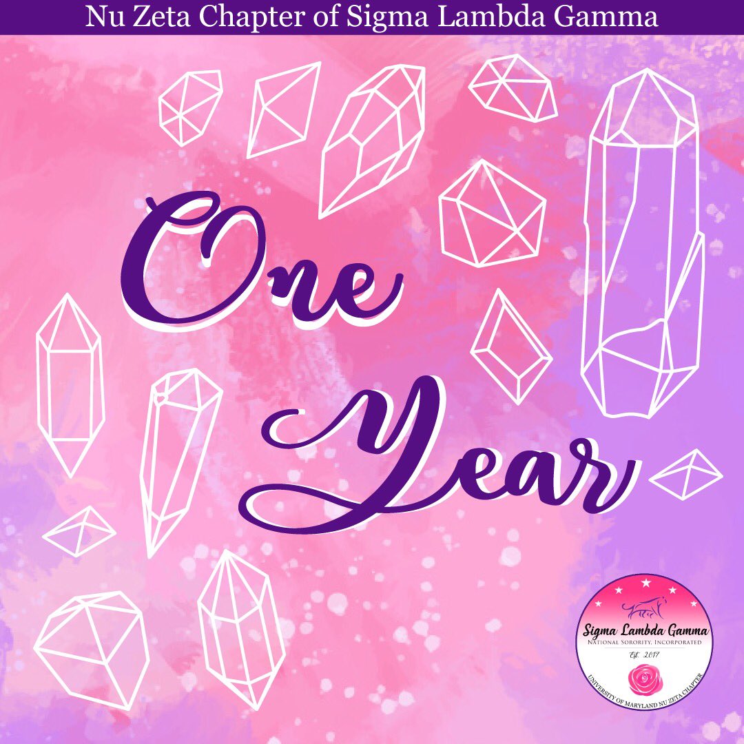 umdslg1990's tweet image. Today, we celebrate our first year as a lettered chapter!! The UMD Associate Chapter became the Nu Zeta Chapter of Sigma Lambda Gamma National Sorority, Incorporated on January 7th, 2020. Here is to many more anniversaries!!💕💜💞💜

#NuZetaCharterDay