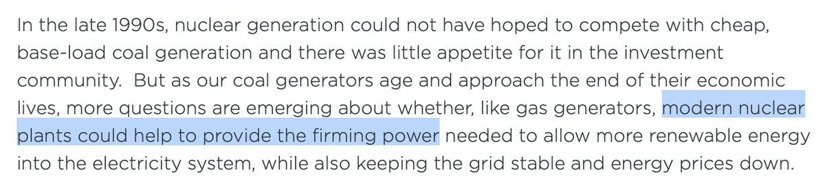 3. nuclear is a lousy source of firming power.firming power necessarily has a low capacity factor. many gas generators operate < 5% capacity factor.nuclear economics, already poor, erode very quickly as capacity factor dips below 90%.