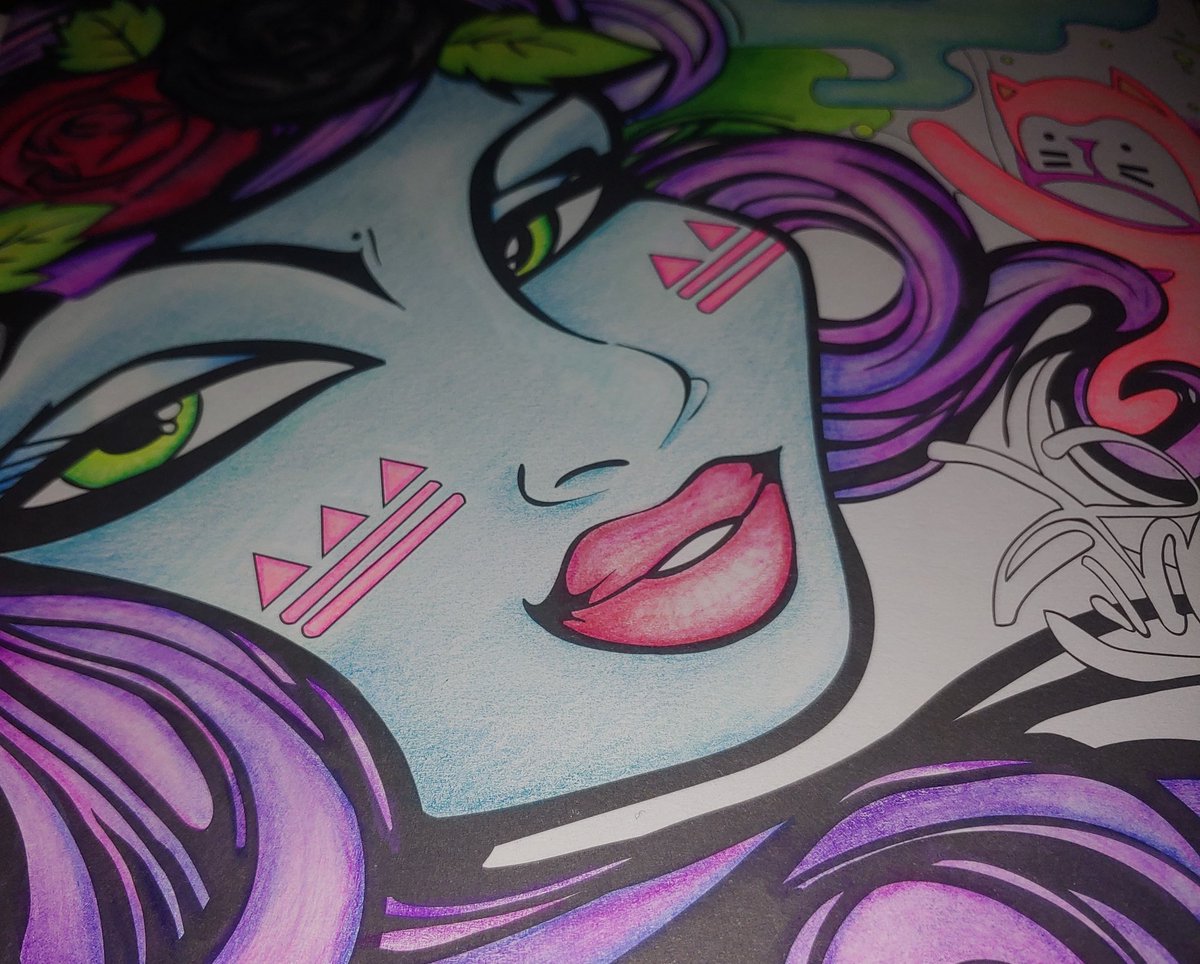 <a href="/aimfulbooks/">Aimful Coloring Books</a> Progress on this page! 💙I'm loving this book! <a href="/TOOFLY/">TOOFLY NYC ⚡️</a>