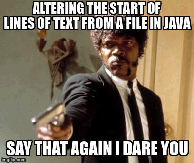 overflow_meme's tweet image. Altering the Start of Lines of Text from a File in Java stackoverflow.com/questions/6561… #java #javautilscanner #stringbuilder #filereader