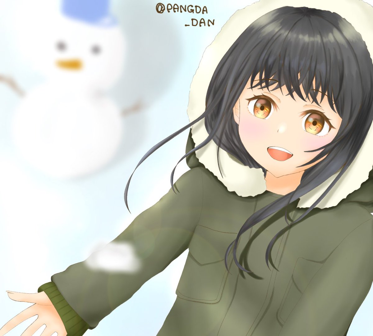 雪遊び 絵描きさんと繋がりたい イラスト好きさんと繋がりたい 創作 檀pangdaのイラスト