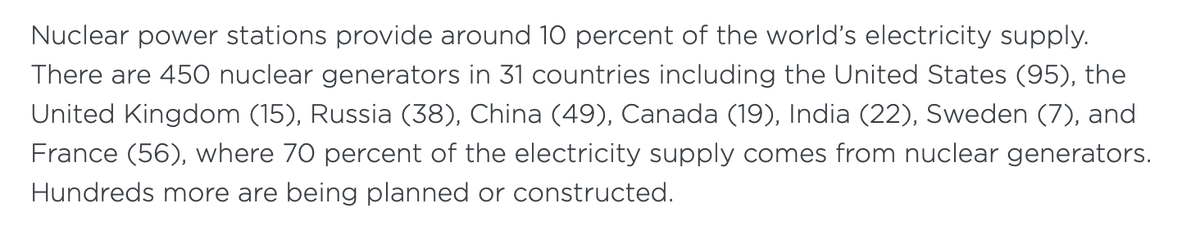 5. you might want to rewrite this paragraph noting that most reactors in japan have been shuttered, most in the UK will be by 2030, more than a few in the US… and the sector is unlikely to grow its market share this decade.hundreds will *not* be built any time soon.