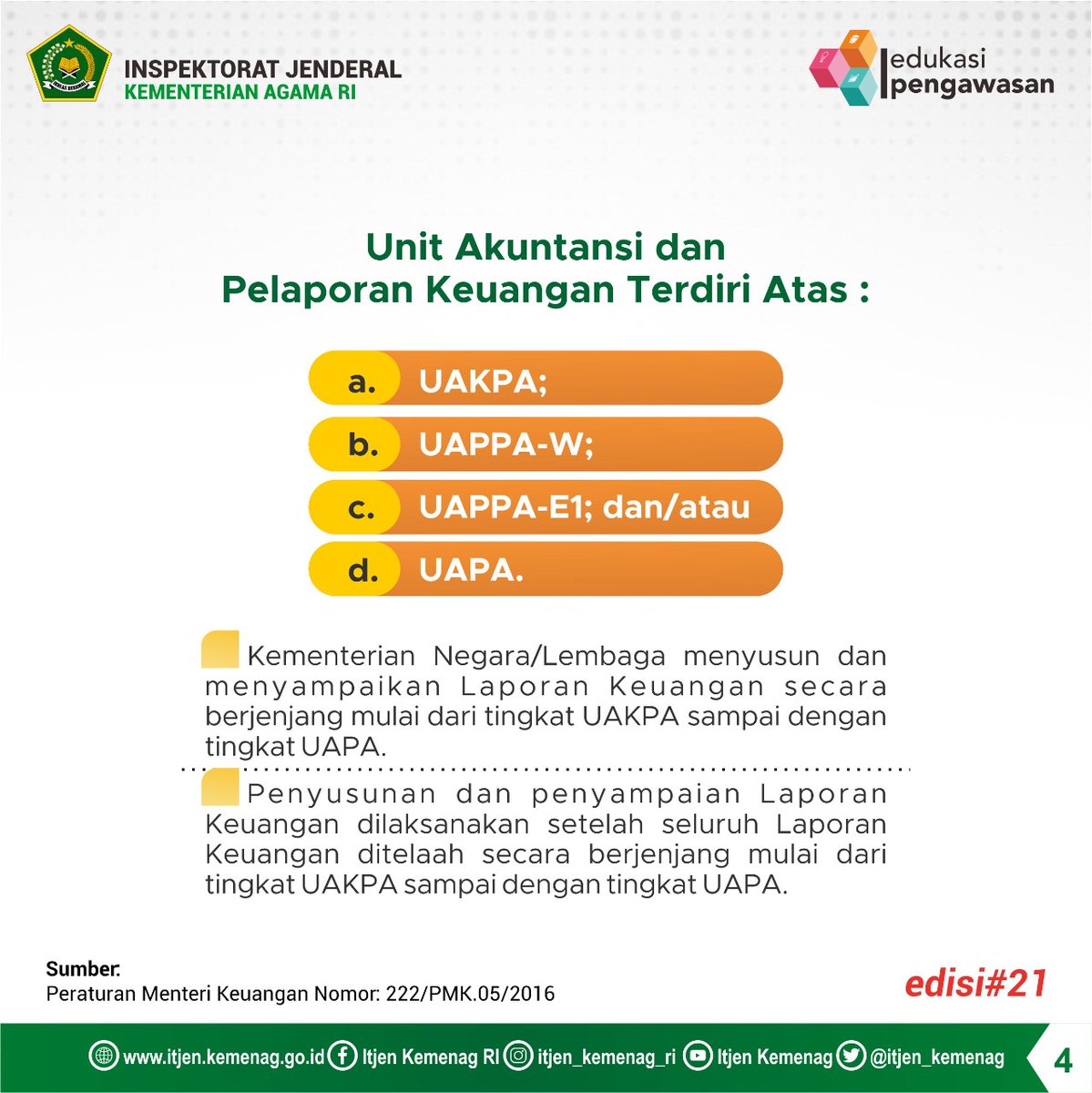 Itjen_Kemenag's tweet photo. Laporan Keuangan Kementerian Negara/Lembaga

#ItjenKemenag
#KemenagBaru
#BersihMelayani https://t.co/isJK9enc6n