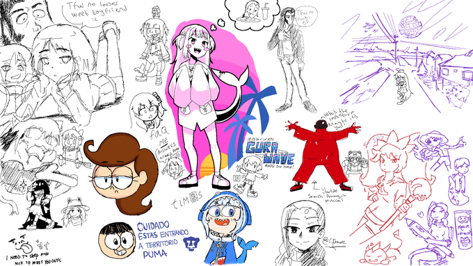 https://t.co/MbaZeNAytD sketches with @DeathByLolis and others 