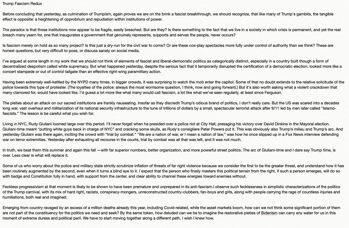 Very provisional thoughts on the day (indebted to some of you), if you have the patience to read something longer from me.