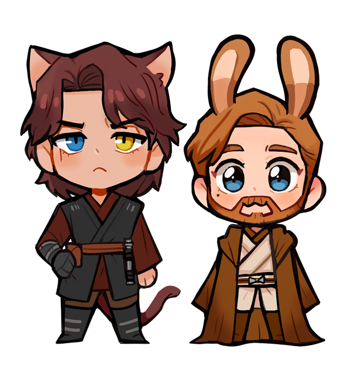 Suppiedoodles's tweet photo. Old Art of Ani-Kitty and Obi-Bunny🐱🐰 #Obikin https://t.co/qsZmINjJn2