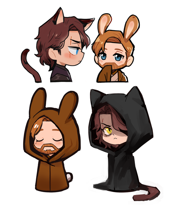 Suppiedoodles's tweet photo. Old Art of Ani-Kitty and Obi-Bunny🐱🐰 #Obikin https://t.co/qsZmINjJn2