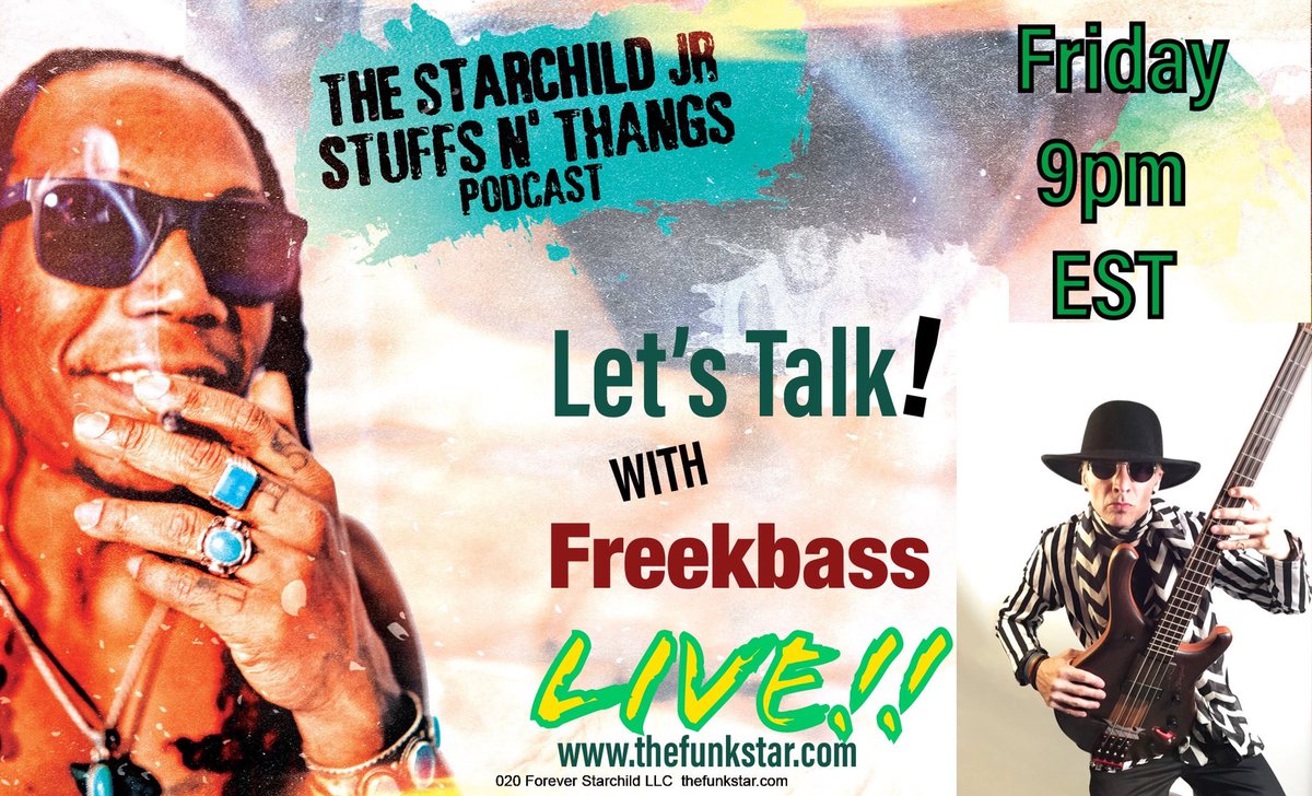 starchildjr78's tweet photo. 🚨🚨🚨 Guess who’s back????
Tomorrow night I’m gonna chop it up with Freekbass live! So don’t miss the The Starchildjr Stuffs n Thangs Podcast , it will be #FunwithaK as always!! 🎶🎸🛸🤘🏾👽🤘🏾
Time: 9pm EST
YouTube: @Starchildjr
Go subscribe!! https://t.co/sCzKU7GvRR