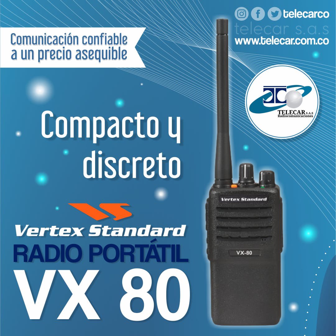telecarco's tweet photo. El #VX80 de #Vertex es un radio de dos vías pensado tanto para usuarios principiantes como de nivel intermedio.
#VertexStandard #Comunicación #RadioComunicaciones #Soluciones #Seguridad #Tecnología #Radiode2vias #Potencial #Durabilidad #Portátil https://t.co/OkNEVDaMWU