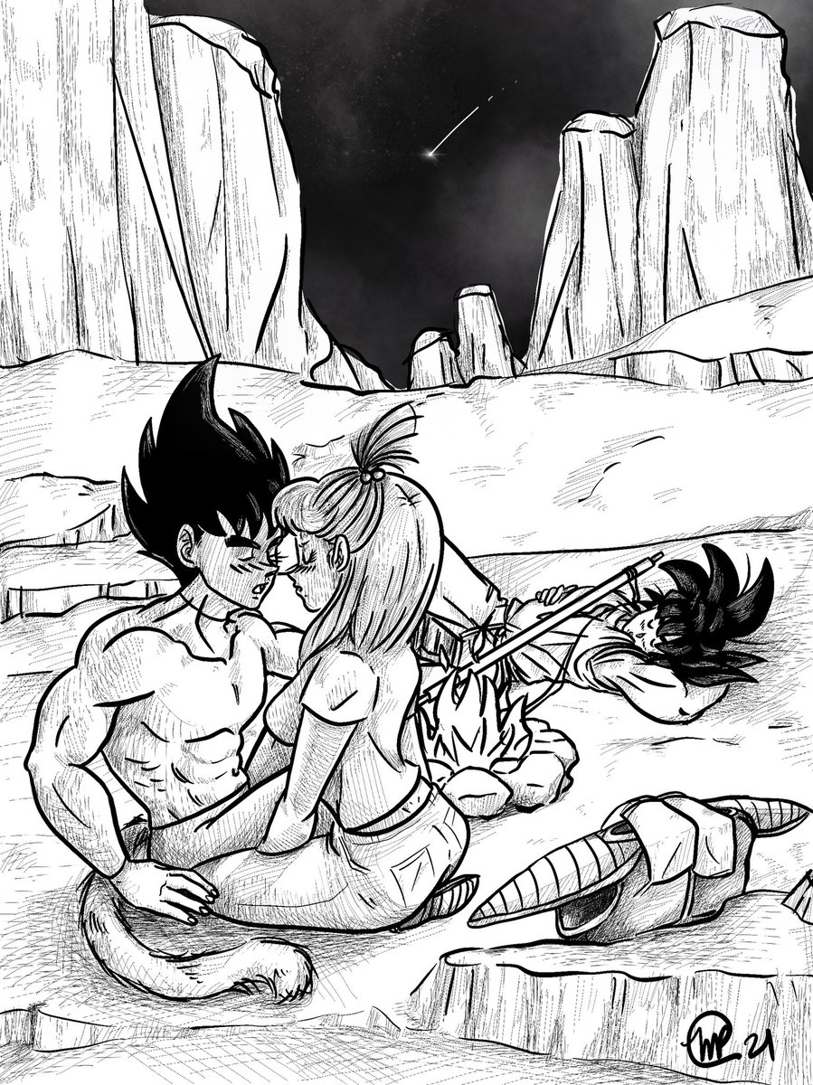 trugota87's tweet photo. Bulma: (inhales then quickly exhales, as she closes her eyes) okay.... I’m ready. Vegeta: (inhales and exhales, mimicking the girl’s actions, as he leans in closer) * that idiot better keep sleeping* #vegebul #justkiss #firstkiss #vegeta #bulma #fanart #fluffystuff https://t.co/SGp8kJoPgD