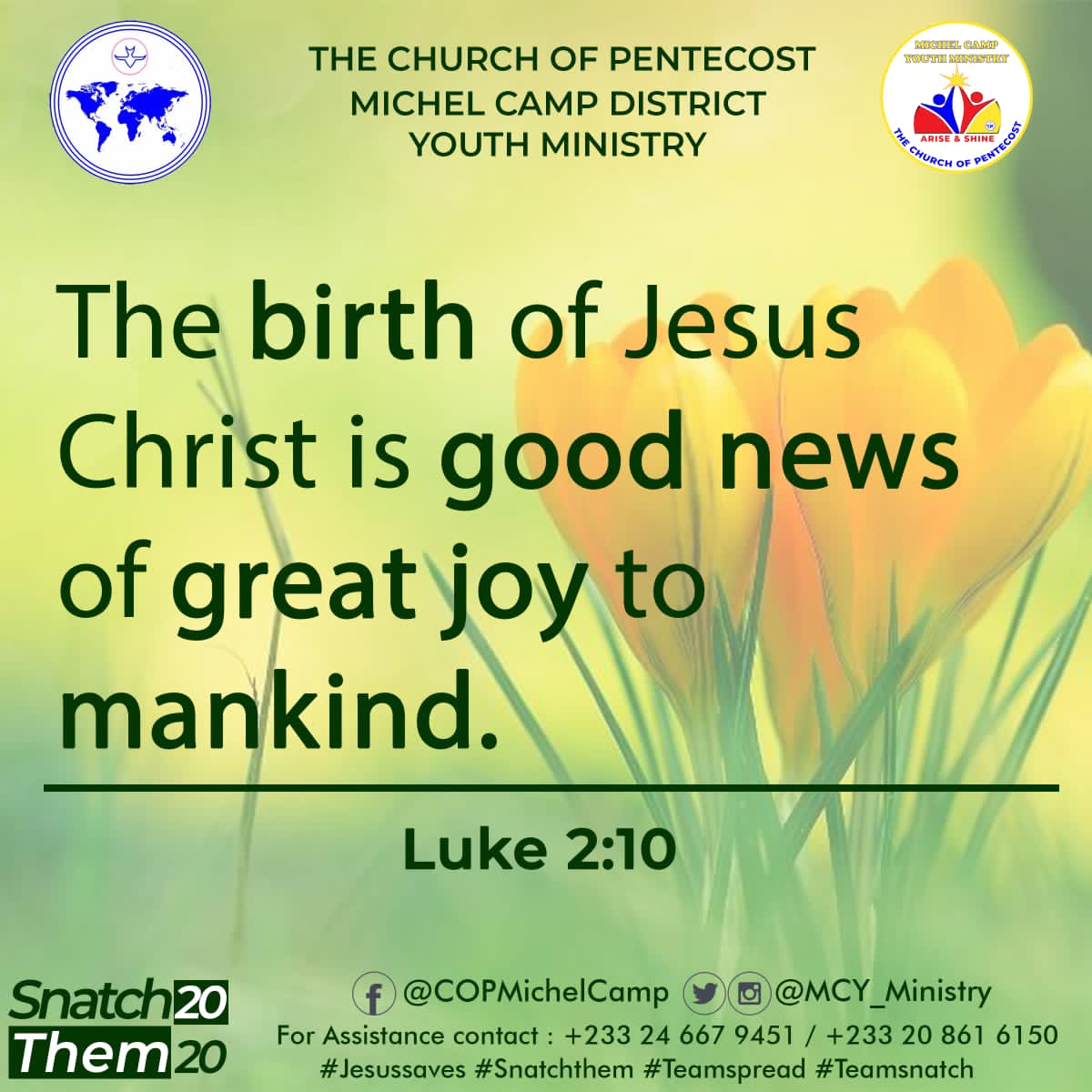 Willie4Sir's tweet photo. "And the angel said to them, Fear not, for behold, I bring you good news of great joy that will be for all the people" (Luke 2:10 ESV)

Want to accept JESUS CHRIST as your LORD &amp; SAVIOUR?

Click on the link https://t.co/0Mr3RfBKby

#Jesussaves
#Snatchthem
#Teamsnatch
#Teamspread https://t.co/UIxXuBzJEm