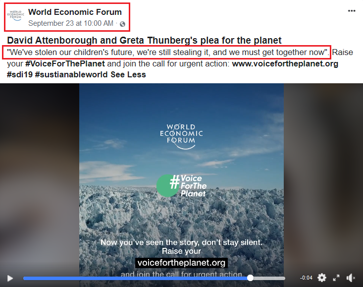  #VoiceForThePlanet, founded by World Economic Forum w/  #WWF, is the sister campaign of  #NewDealForNature, founded by  #WEF, Gore, et al. Attenborough, Goodall & Thunberg serve as key WEF  #influencers. This is the monetization of nature, global in scale, w/ enclosure of commons.