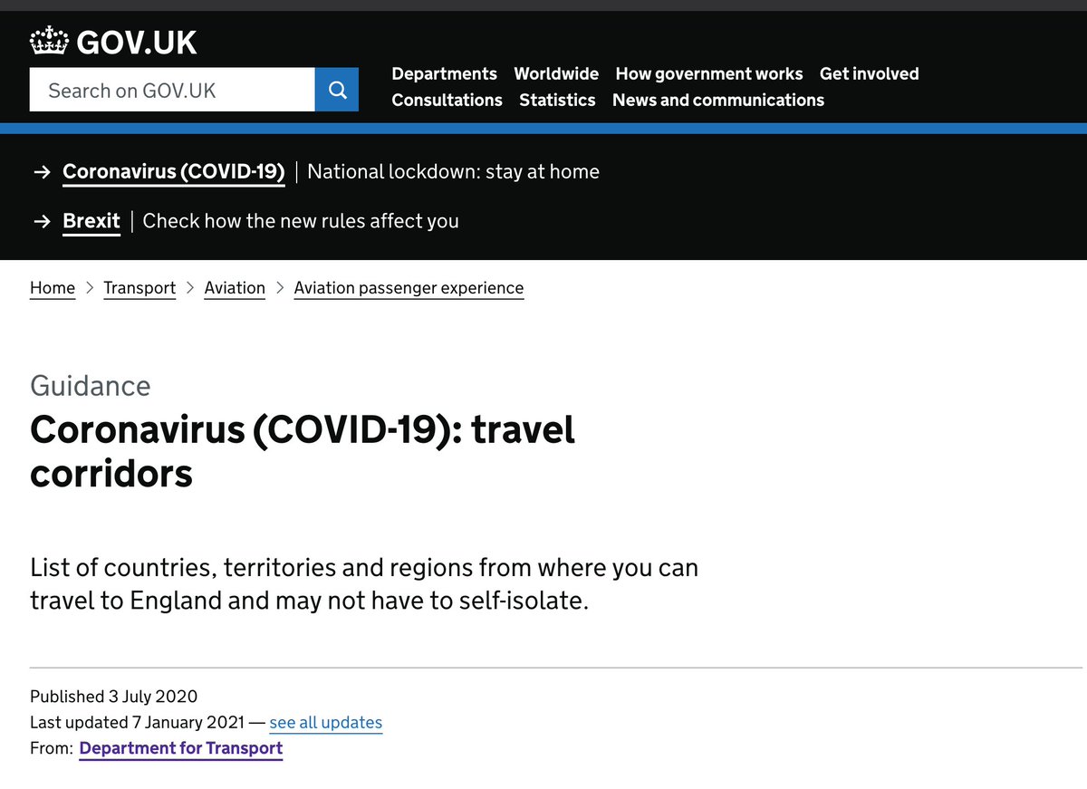 UK Travel Corridor List: New additions dlvr.it/Rq7KT6 via <a href="/EconomyBeyond/">Kevin - Economy Class & Beyond</a>