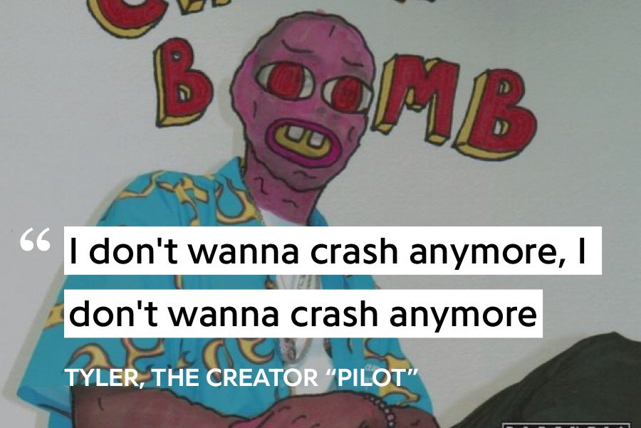 16. Pilot - Tyler, the CreatorCherry Bomb is back to being my favorite Tyler album, and underrated songs like this are part of it. The unorthodox mixing adds to the message of being lost, but knowing you deserve better.