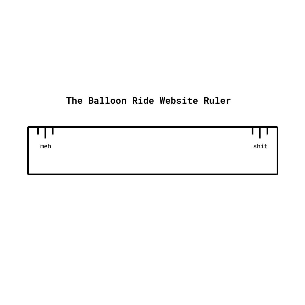 It wasn't hard to compile a list.99% of balloon ride sites range from "meh" to criminally atrocious.Basically, every balloon ride company can be targeted for our services lol