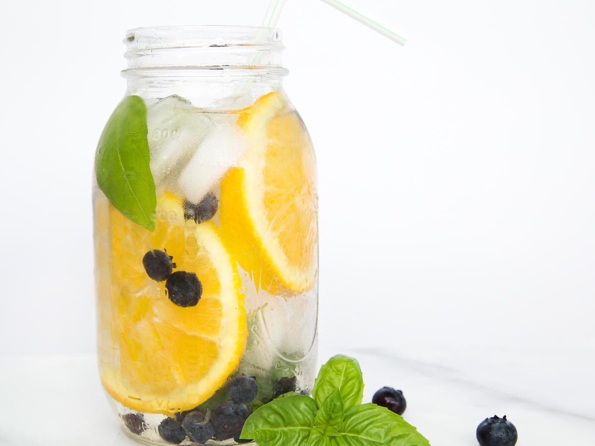 orange + blueberry + basil