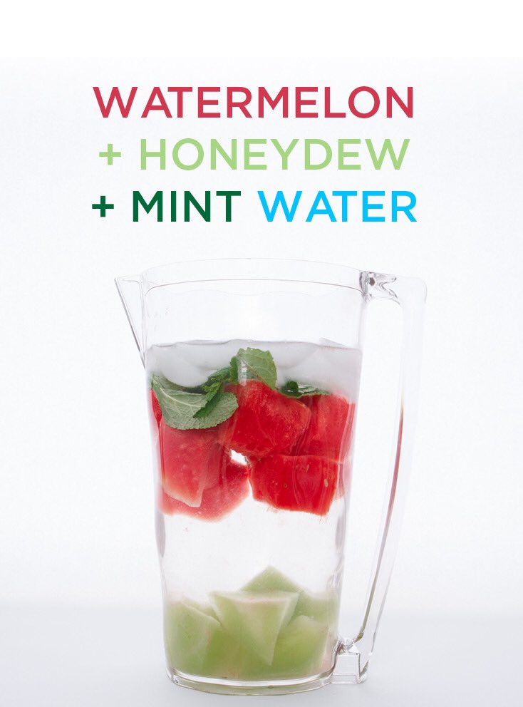 watermelon + honeydew + mint