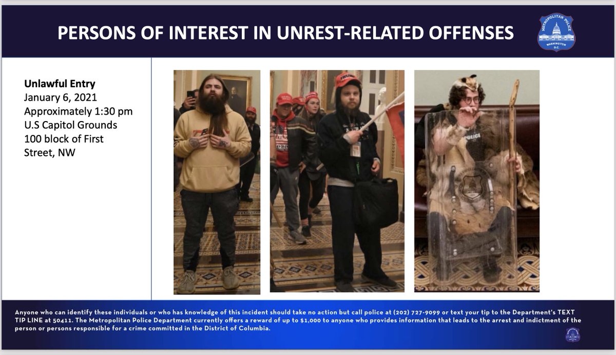  #PHOTO: PERSONS OF INTEREST 14 of 26 #Washington,  #DC Metro  #Police Department seeks  #info on  #POI in Unrest-Related Offenses on 6 January 2021 @ US  #Capitol GroundsLet  #Law &  #Justice prevail!If you have info to share call  @DCPoliceDept 202-727-9099 or TEXT TIP LINE @ 50411